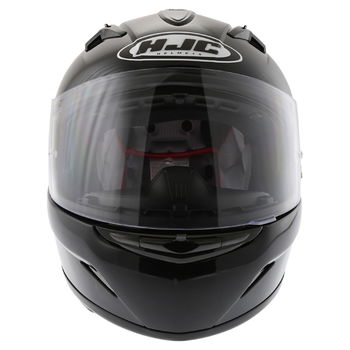 HJC TR-1 Black Full Face Motorcycle Helmet Front                                                                                                                                                                                                               