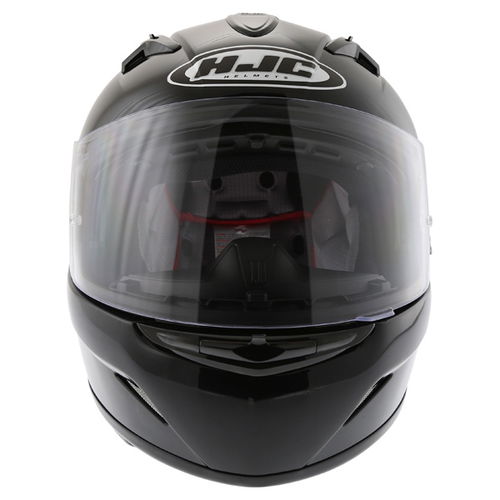HJC TR-1 Black Full Face Motorcycle Helmet Front                                                                                                                                                                                                               