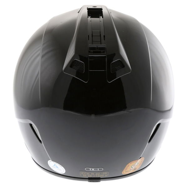 HJC TR-1 Black Full Face Motorcycle Helmet Back                                                                                                                                                                                                                