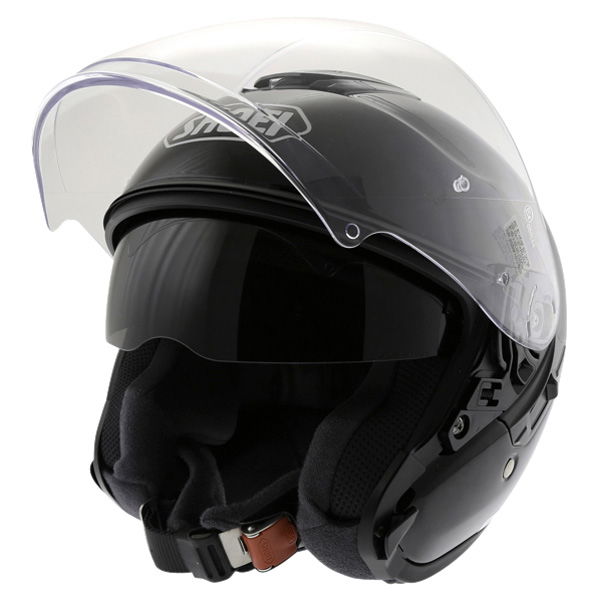 Shoei J-Cruise Black Open Face Motorcycle Helmet with sun visor                                                                                                                                                                                                