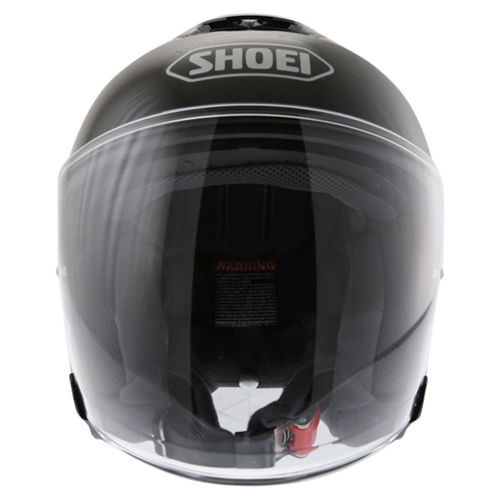 Shoei J-Cruise Black Open Face Motorcycle Helmet Front                                                                                                                                                                                                         
