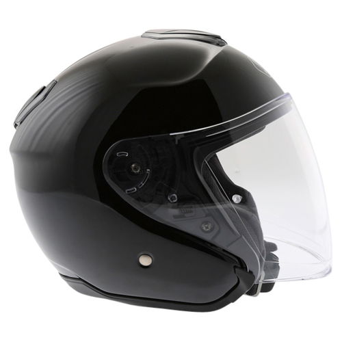 Shoei J-Cruise Black Open Face Motorcycle Helmet Right side                                                                                                                                                                                                    
