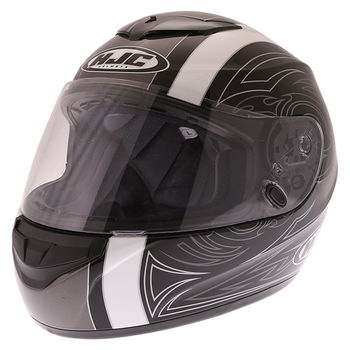 HJC CL-St II Guardian Black Grey White Full Face Motorcycle Helmet Front Left                                                                                                                                                                                  