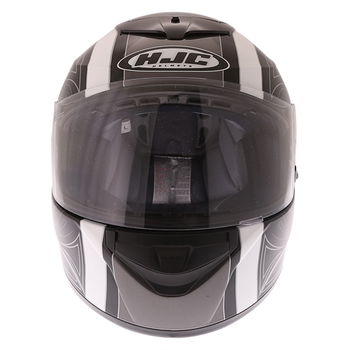 HJC CL-St II Guardian Black Grey White Full Face Motorcycle Helmet Front                                                                                                                                                                                       