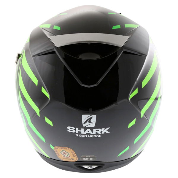 Shark S900 Helmet Hedge KGY Full Face Motorcycle Helmet Back                                                                                                                                                                                                   