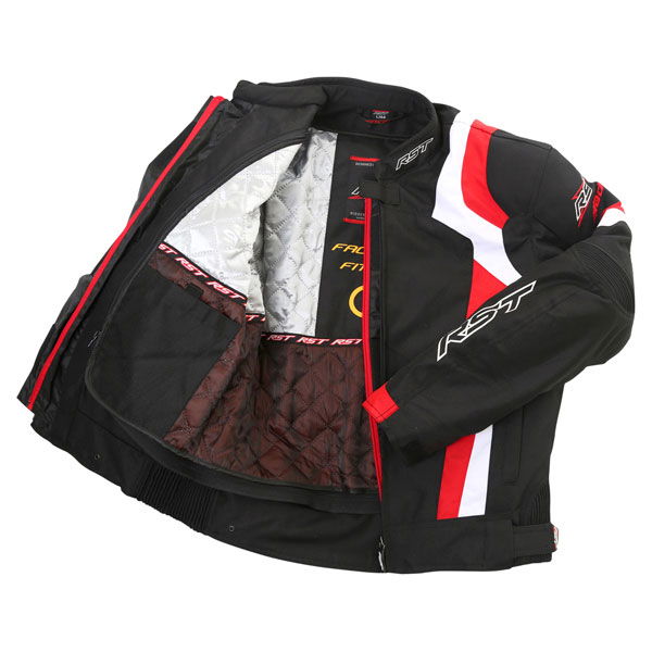 RST Blade Sport 1348 Mens Black Red White Textile Motorcycle Jacket Inside                                                                                                                                                                                     