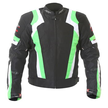 RST Blade Sport 1348 Mens Black Green White Textile Motorcycle Jacket Front                                                                                                                                                                                    