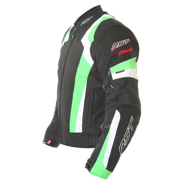 RST Blade Sport 1348 Mens Black Green White Textile Motorcycle Jacket Side                                                                                                                                                                                     