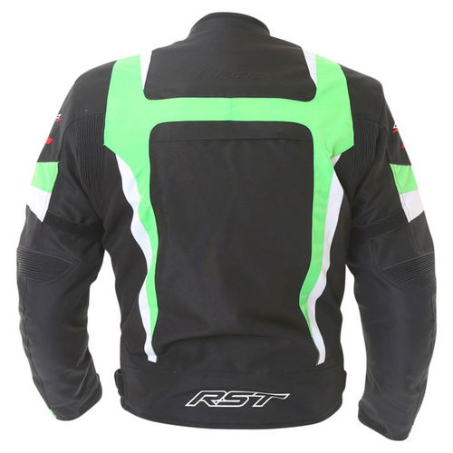 RST Blade Sport 1348 Mens Black Green White Textile Motorcycle Jacket Back                                                                                                                                                                                     