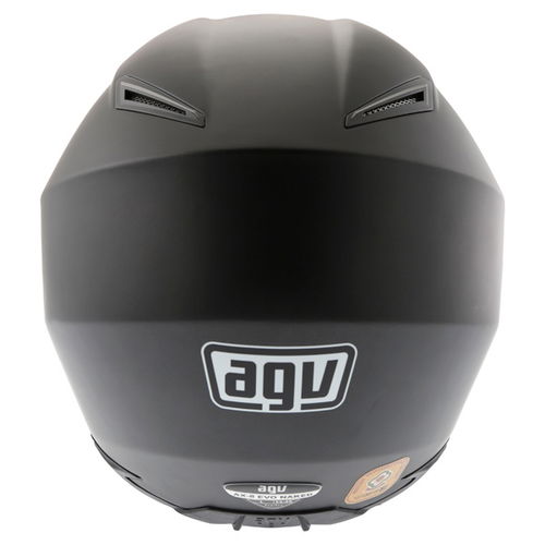 AGV AX8 Evo Naked Matt Black Helmet Back                                                                                                                                                                                                                       