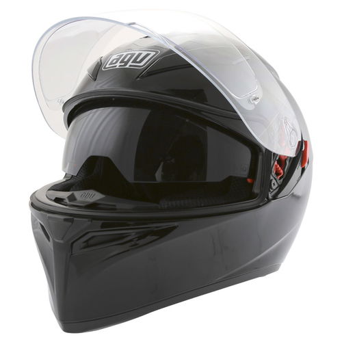 AGV K3 SV Black Full Face Motorcycle Helmet Open With Sun Visor                                                                                                                                                                                                