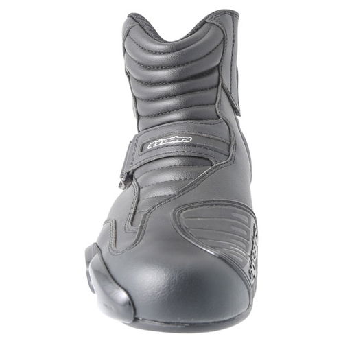 Alpinestars S-MX 1.1 Short Black Motorcycle Boots Front                                                                                                                                                                                                        