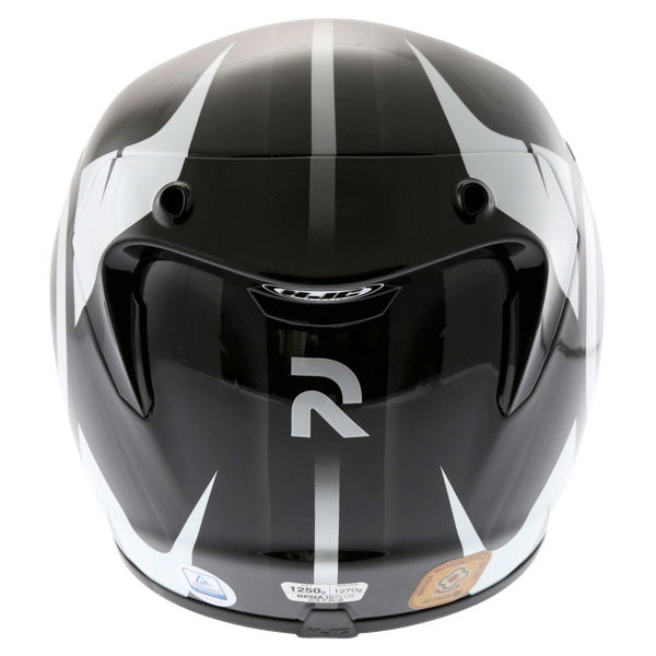 HJC Rpha 10 Furia Black White Helmet Back                                                                                                                                                                                                                      