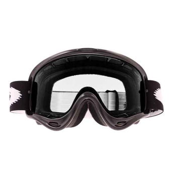 Oakley O Frame Jet Black Motocross Goggles Front                                                                                                                                                                                                               