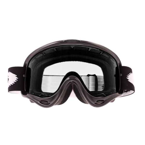 Oakley O Frame Jet Black Motocross Goggles Front                                                                                                                                                                                                               