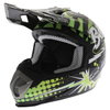 BKS 315 Piston Adult MX Green Helmet Front Left                                                                                                                                                                                                                