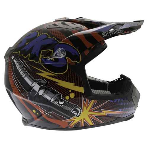 BKS 315 Piston Adult MX Blue Helmet Right Side                                                                                                                                                                                                                 