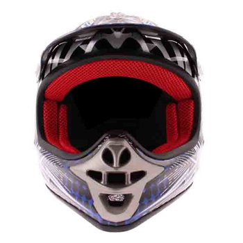 BKS 303 Piston Kids MX Blue Helmet Front                                                                                                                                                                                                                       