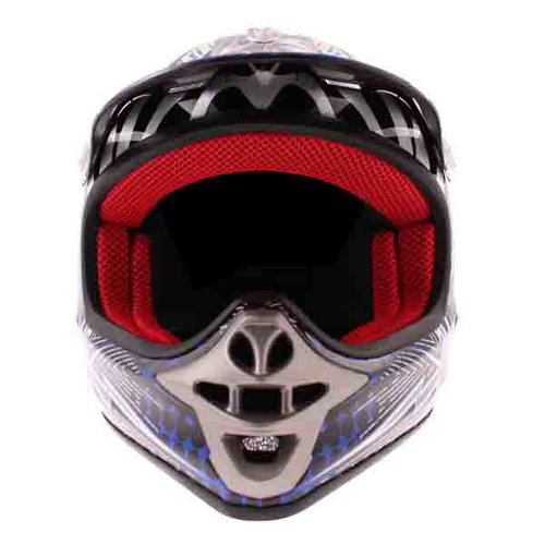 BKS 303 Piston Kids MX Blue Helmet Front                                                                                                                                                                                                                       