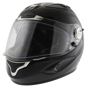 Scorpion Exo 1000 Round Up Black Helmet Front Left                                                                                                                                                                                                             
