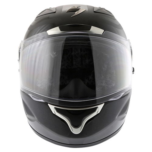 Scorpion Exo 1000 Round Up Black Helmet Front                                                                                                                                                                                                                  