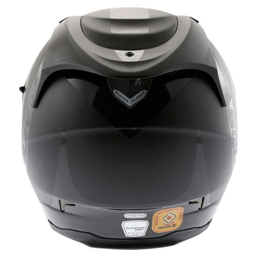Scorpion Exo 1000 Round Up Black Helmet Back                                                                                                                                                                                                                   
