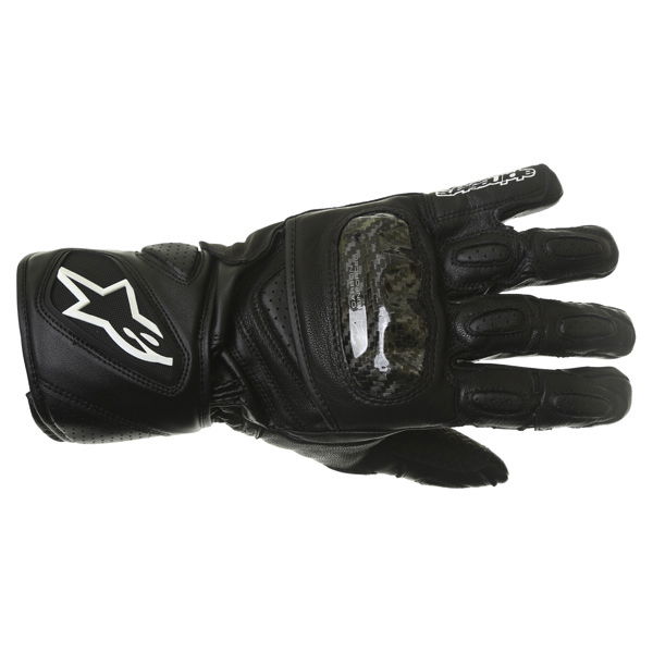 Alpinestars SP-2 Black Motorcycle Gloves Back                                                                                                                                                                                                                  