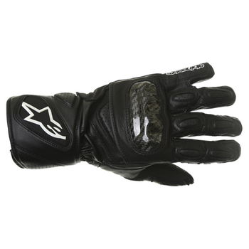 Alpinestars SP-2 Black Motorcycle Gloves Back                                                                                                                                                                                                                  