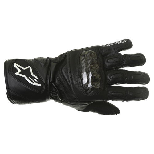 Alpinestars SP-2 Black Motorcycle Gloves Back                                                                                                                                                                                                                  