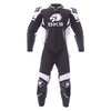 BKS Apex 1 Piece Black White Leather Motorcycle Suit Front                                                                                                                                                                                                     