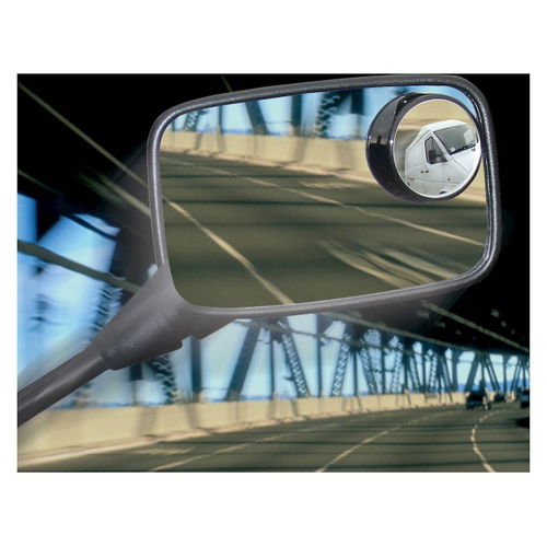 Bike It Pair Universal Motorcycle Blind Spot Mirrors in use                                                                                                                                                                                                    