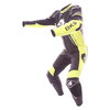BKS Apex 1 Piece Black Fluo Yellow Leather Motorcycle Suit Racing crouch                                                                                                                                                                                       