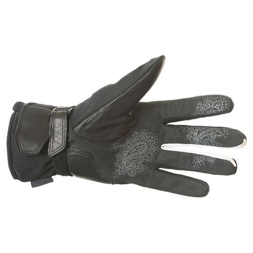 IXS Nira Ladies Black White Motorcycle Gloves Palm                                                                                                                                                                                                             