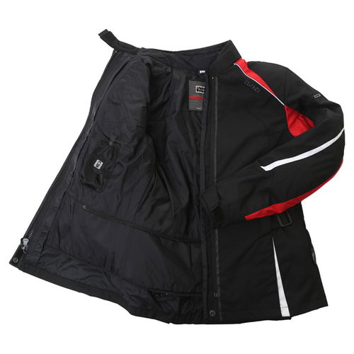 IXS Chelsea Ladies Black Red Waterproof Textile Motorcycle Jacket Inside                                                                                                                                                                                       