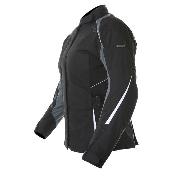 IXS Chelsea Ladies Black Grey Waterproof Textile Motorcycle Jacket Side                                                                                                                                                                                        