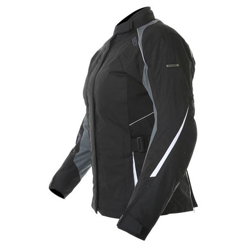 IXS Chelsea Ladies Black Grey Waterproof Textile Motorcycle Jacket Side                                                                                                                                                                                        