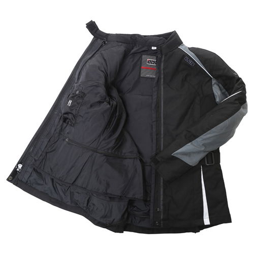 IXS Chelsea Ladies Black Grey Waterproof Textile Motorcycle Jacket Inside                                                                                                                                                                                      