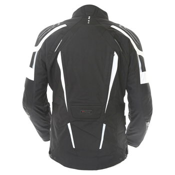 IXS Necthan Mens Black White Textile Motorcycle Jacket Back                                                                                                                                                                                                    