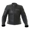 Frank Thomas Camero Black Ladies Leather Motorcycle Jacket Front                                                                                                                                                                                               
