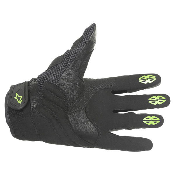 Alpinestars M30 Air Monster Black Green Motorcycle Gloves Palm                                                                                                                                                                                                 