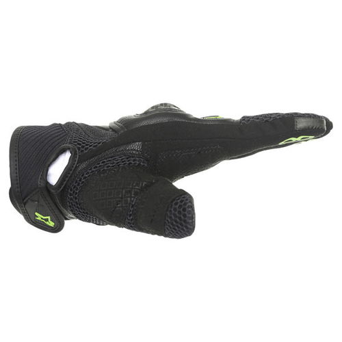 Alpinestars M30 Air Monster Black Green Motorcycle Gloves Thumb side                                                                                                                                                                                           