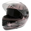 Frank Thomas DV06 Flip Front Pink Ladies Full Face Motorcycle Helmet Open With Sun Visor                                                                                                                                                                       