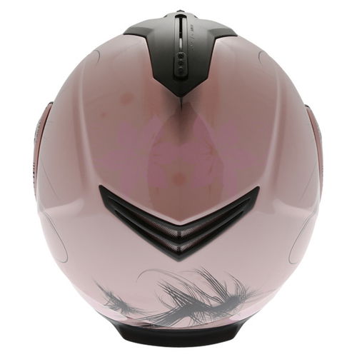 Frank Thomas DV06 Flip Front Pink Ladies Full Face Motorcycle Helmet Back                                                                                                                                                                                      