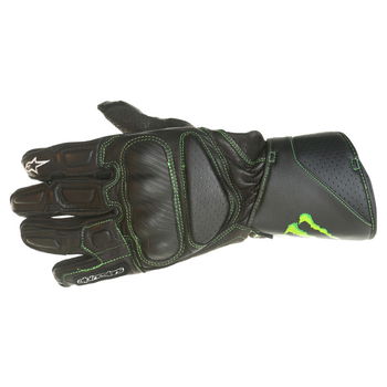 Alpinestars SP-M8 Monster Black Green Motorcycle Glove Back                                                                                                                                                                                                    