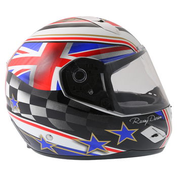 BKS 8 Flag Series Union Jack Full Face Motorcycle Helmet Right Side                                                                                                                                                                                            