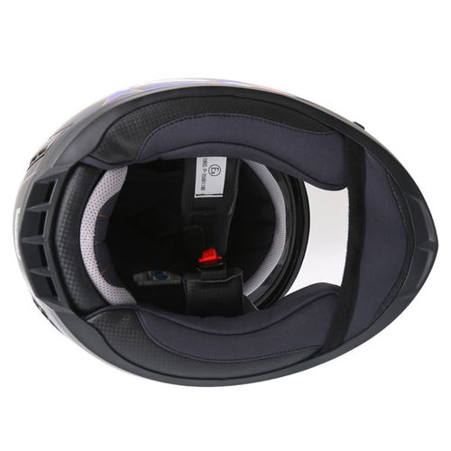 BKS 8 Flag Series Union Jack Full Face Motorcycle Helmet Inside                                                                                                                                                                                                