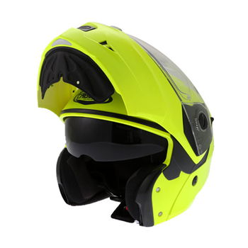 Caberg Duke Yellow Flip Front Motorcycle Helmet Flip Open                                                                                                                                                                                                      