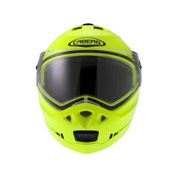 Caberg Duke Yellow Flip Front Motorcycle Helmet Front                                                                                                                                                                                                          