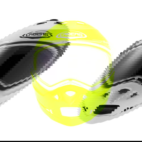 Caberg Duke Yellow Flip Front Motorcycle Helmet Front                                                                                                                                                                                                          