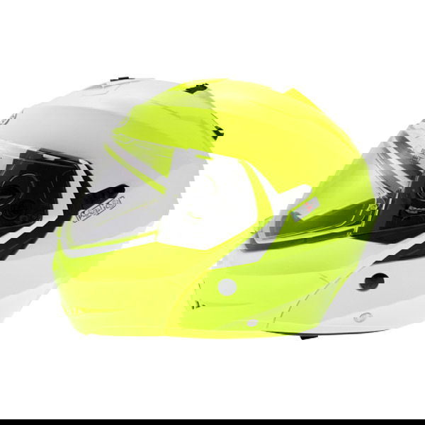 Caberg Duke Yellow Flip Front Motorcycle Helmet Left Side                                                                                                                                                                                                      